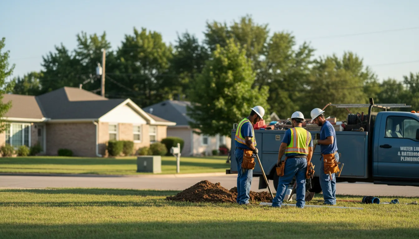 Residential water line and bathroom plumbing service in Washington, TX